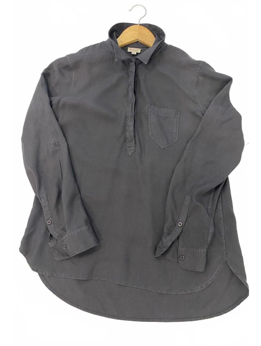 Cremieux womens Gray Button-Up Shirt Size S